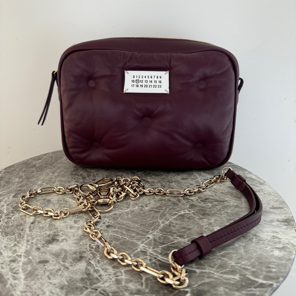 Maison Margiela Glam Slam Box Crossbody/Shoulder/Clutch in Bordeaux - Picture 6 of 13
